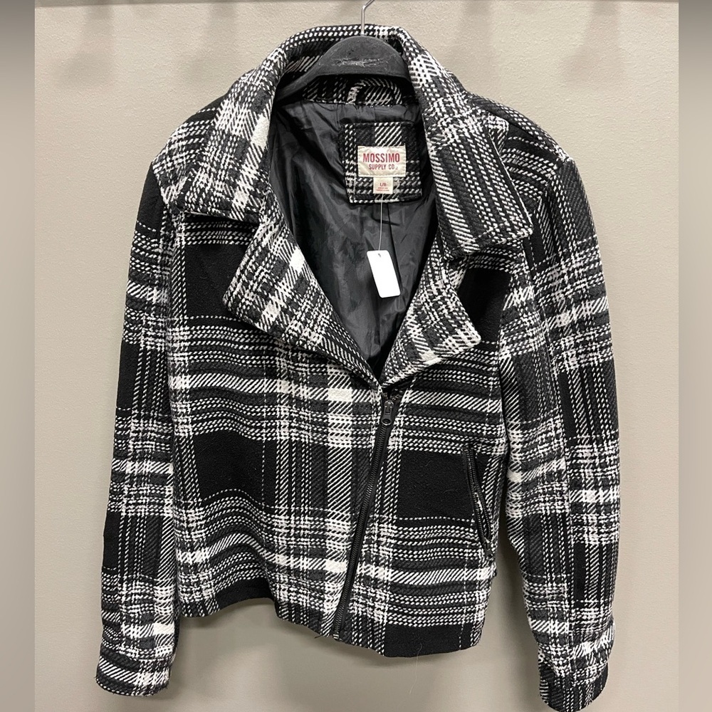 Mossimo Supply Co. Women's Checkered Moto Jacket